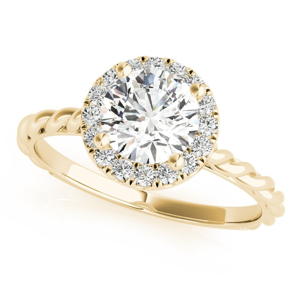 Lab-Grown Diamond Halo Engagement Ring in Platinum