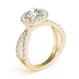 2.00 Carat DE/VS Lab Grown Round Cut Diamond Halo Engagement Ring 18K White Gold