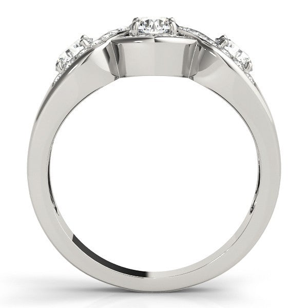 Lab Grown Round Diamond Infinity Trilogy Engagement Ring 2CT DE/VS Platinum