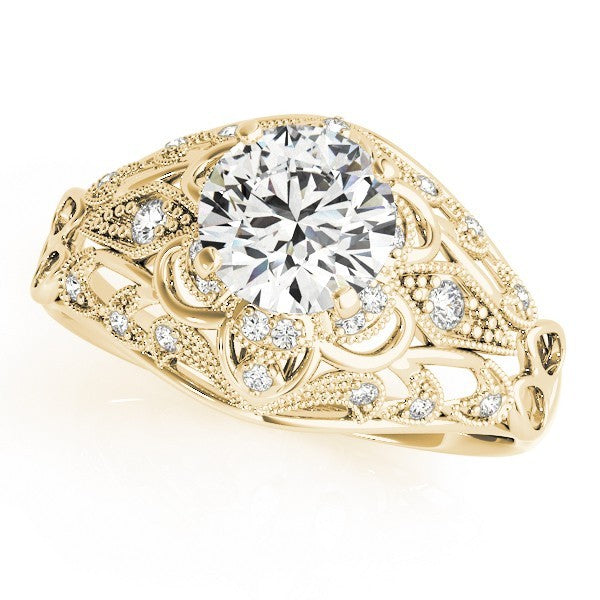 Lab Grown Round Diamond Halo Engagement Ring