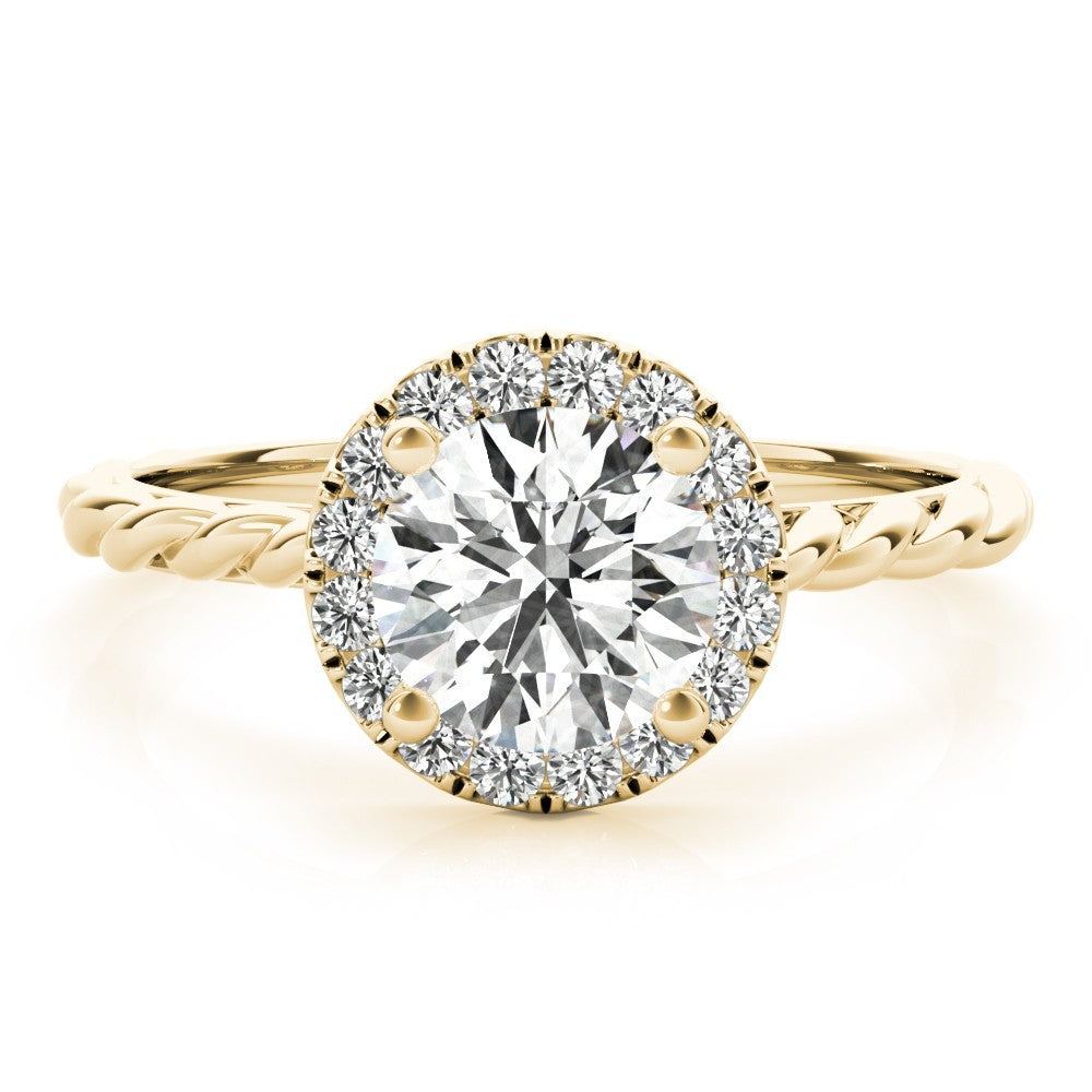 Lab-Grown Diamond Halo Engagement Ring in Platinum