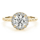 Lab-Grown Diamond Halo Engagement Ring in Platinum