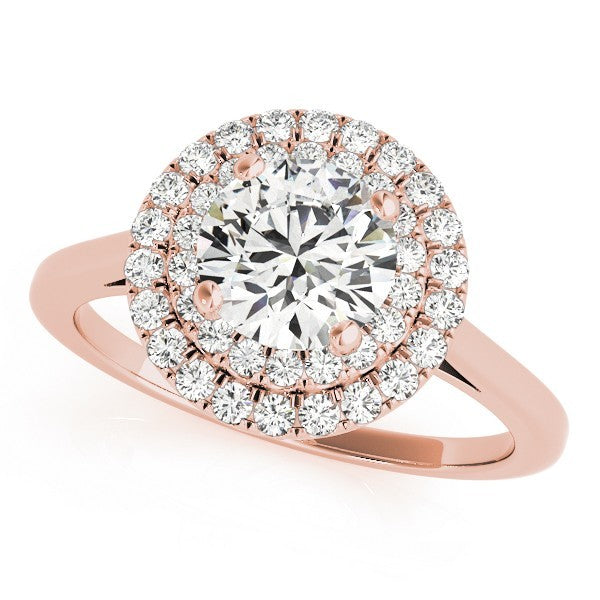 Lab Grown Round Diamond Halo Engagement Ring