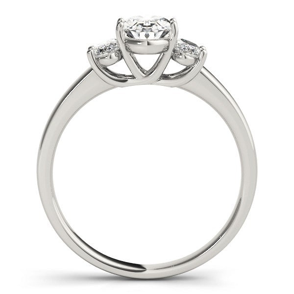 Luxury! DE/VS 2.00CT Lab Grown Oval Cut Diamond Trilogy Engagement Ring Platinum