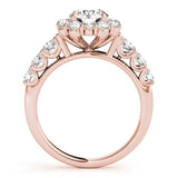 Lab Grown Round Cut Diamond Halo Engagement Ring