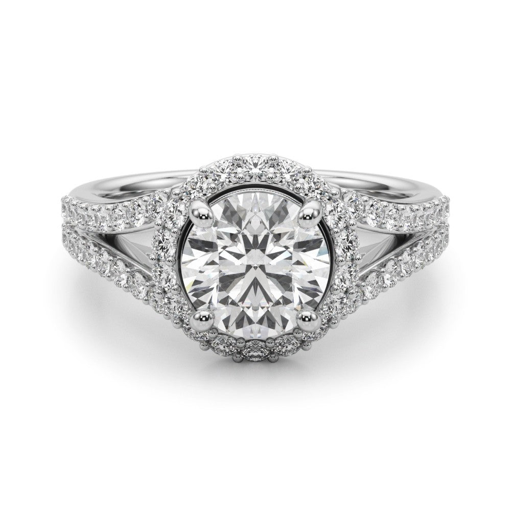 Lab-Grown Diamond Halo Engagement Ring
