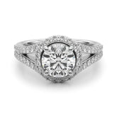 Lab-Grown Diamond Halo Engagement Ring