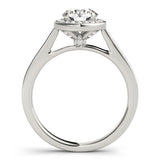 Lab Grown Round Diamond Halo Engagement Ring