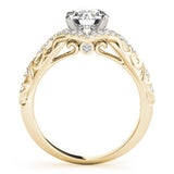 Lab Grown Round Diamond Halo Engagement Ring