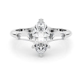 Lab-Grown Marquise Cut Diamond 3 Stone Engagement Ring