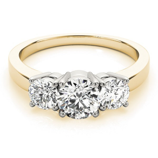0.50Ct - 2.00Ct DE/VS Lab Grown Round Diamond Trilogy Engagement Ring Platinum