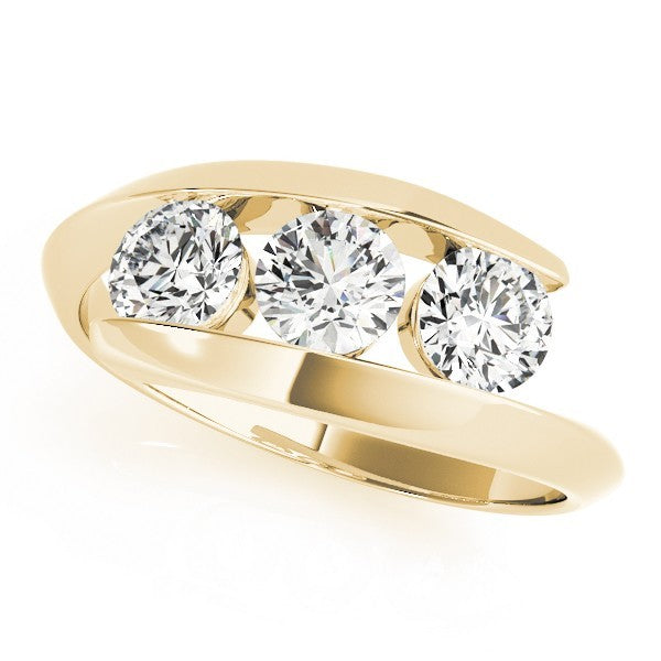 Lab Grown Diamond 3 Stone Engagement Ring For Women In Platinum