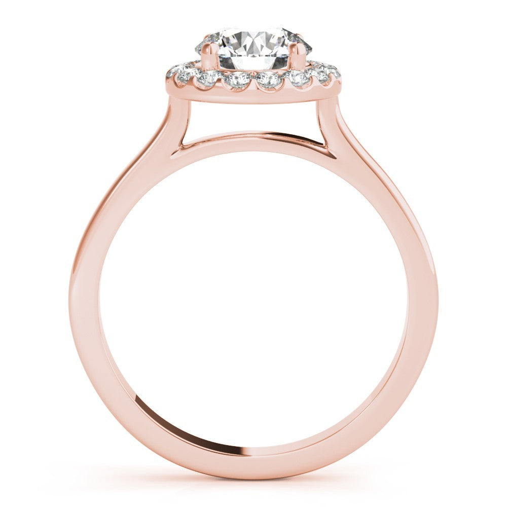 Lab-Grown Diamond Halo Engagement Ring in Platinum