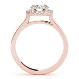 Lab-Grown Diamond Halo Engagement Ring in Platinum