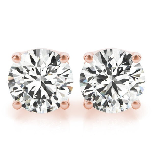 Natural Diamond Stud Earring For Women Uk Hallmarked 0.20CT - 2.00CT