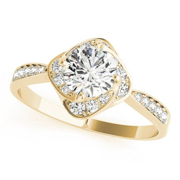 Lab-Grown Diamond Halo Engagement Ring