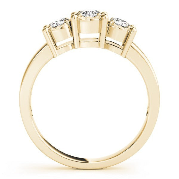 Round Lab Grown Diamond 3 Stone Engagement Ring Platinum DE/VS 2.00Ct
