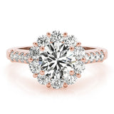 Lab Grown Round Diamond Halo Engagement Ring