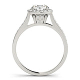 Lab Grown Round Diamond Halo Engagement Ring