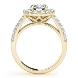 Lab Grown Round Diamond Halo Engagement Ring