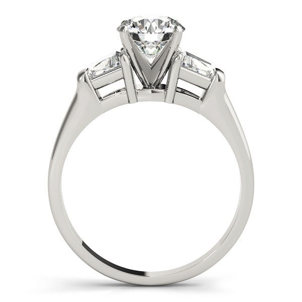 Lab-Grown Round Cut Diamond 3 Stone Engagement Ring In 18K White Gold 2.00Ct DE/VS
