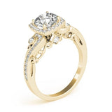 Lab Grown Round Diamond Halo Engagement Ring