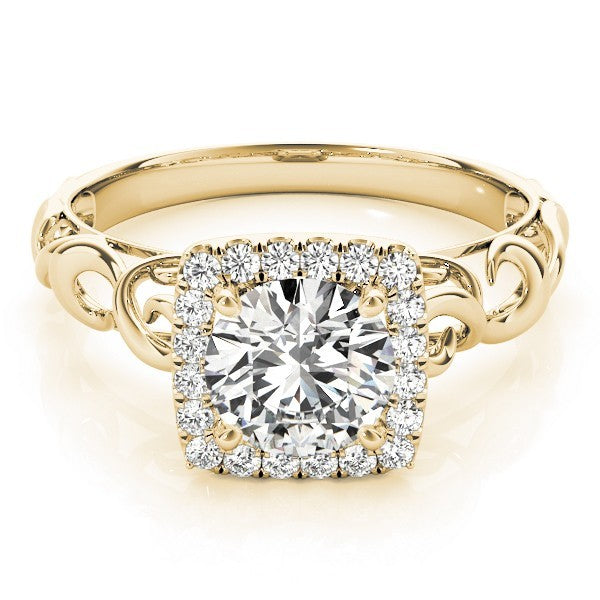 Lab-Grown Diamond Halo Engagement Ring