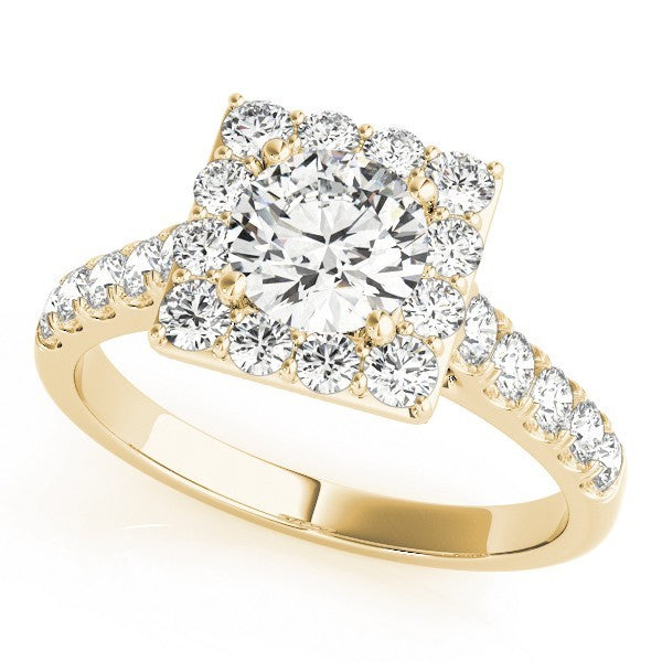 2.00Ct DE/VS Lab Grown Round Diamond Halo Engagement Ring in Platinum