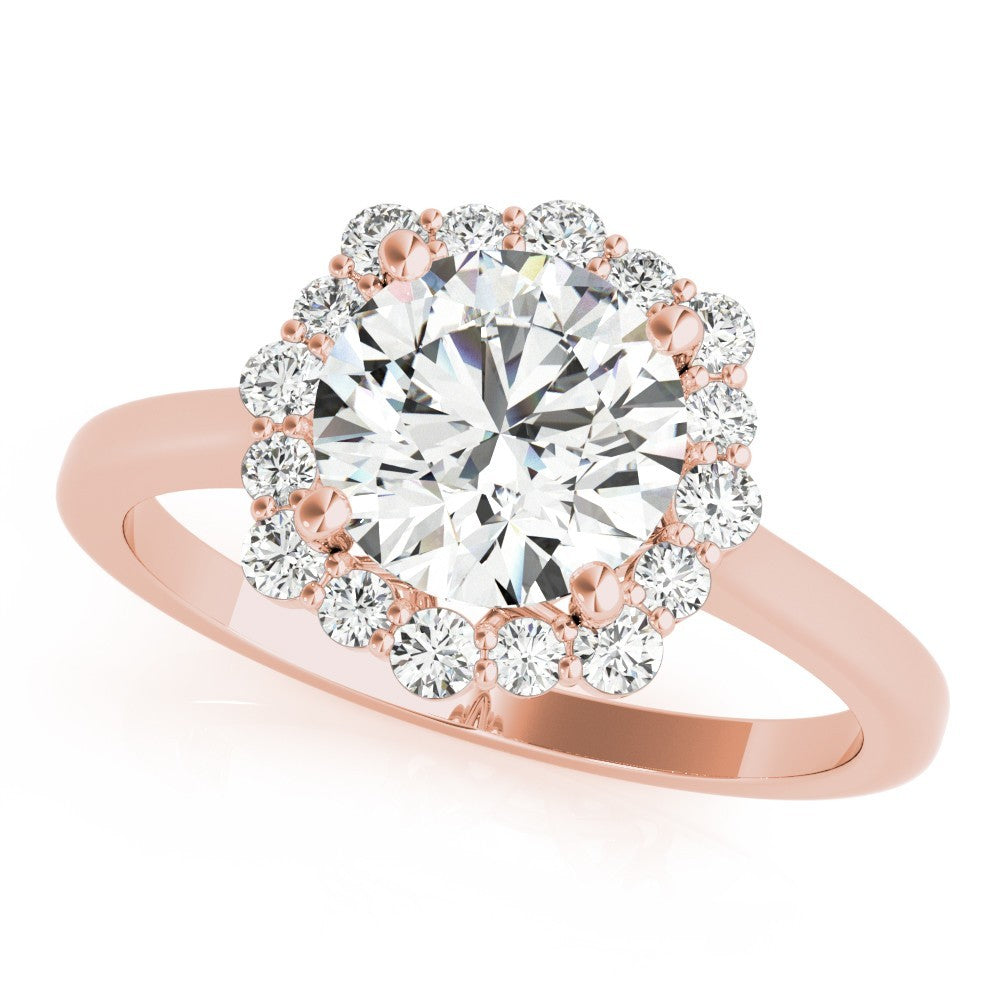 Lab-Grown Diamond Halo Engagement Ring in Platinum