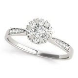 Lab Grown Round Diamond Halo Engagement Ring