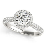 Lab Grown Round Diamond Halo Engagement Ring