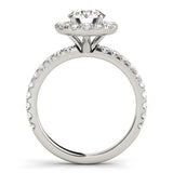 Lab Grown Round Diamond Halo Engagement Ring