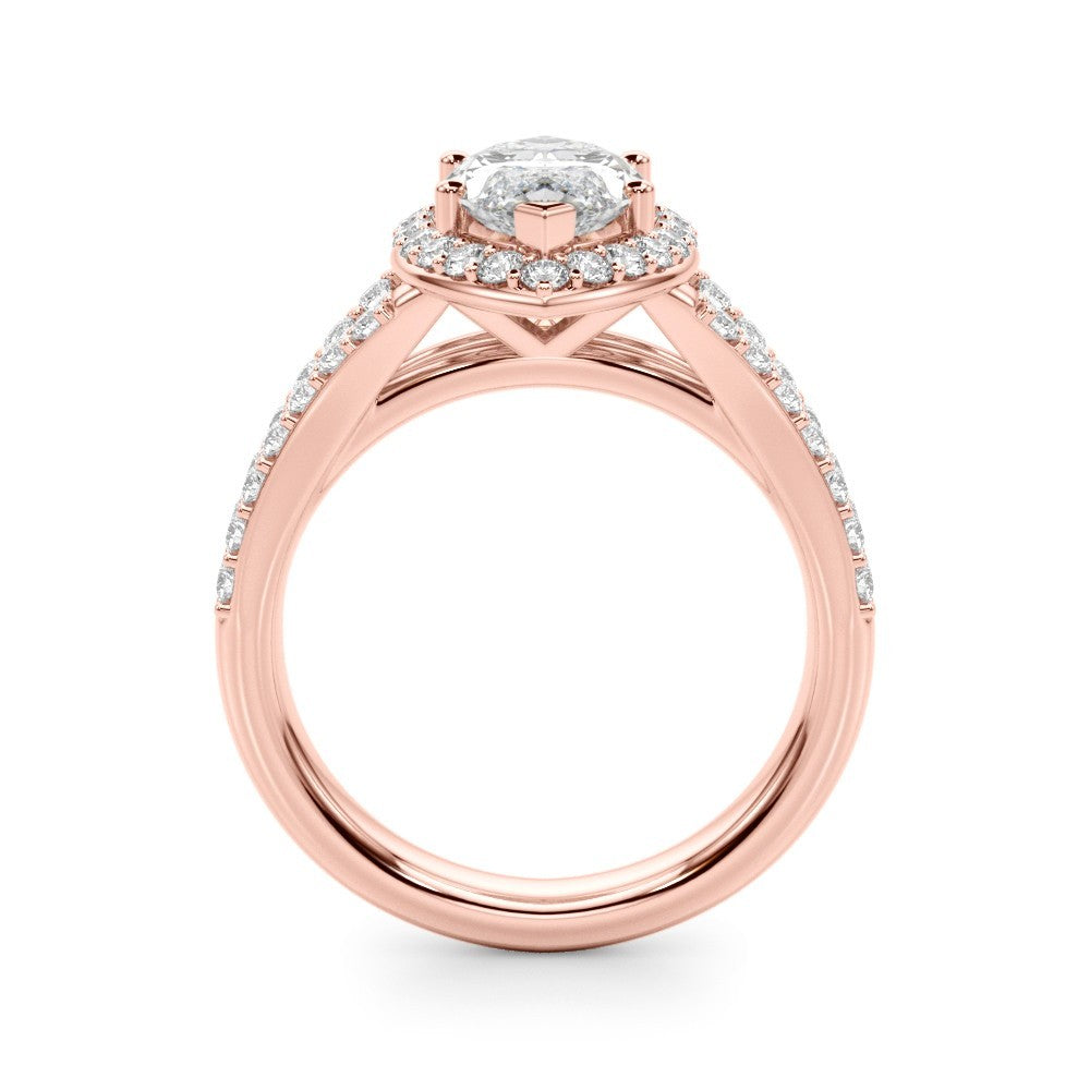 2.00Ct DE/VS Lab Grown Marquise Diamond Halo Engagement Ring Platinum