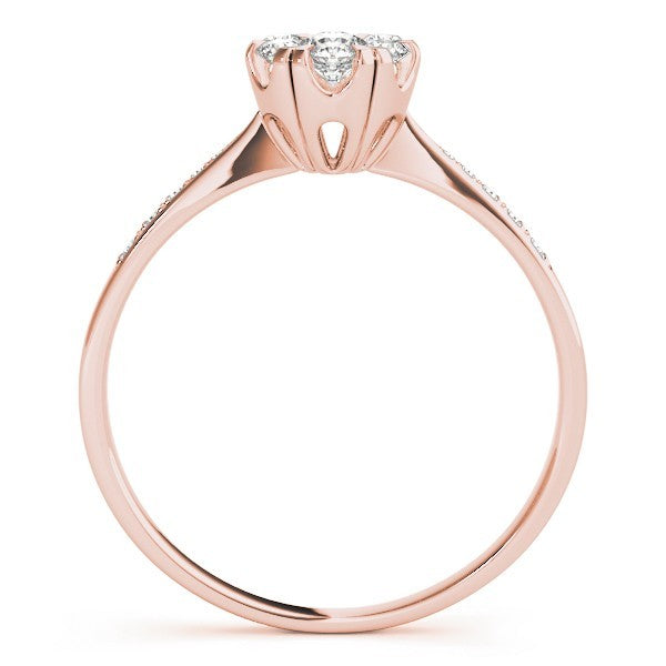 Lab Grown Round Diamond Halo Engagement Ring