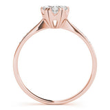 Lab Grown Round Diamond Halo Engagement Ring