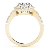 Lab Grown Round Diamond Halo Engagement Ring