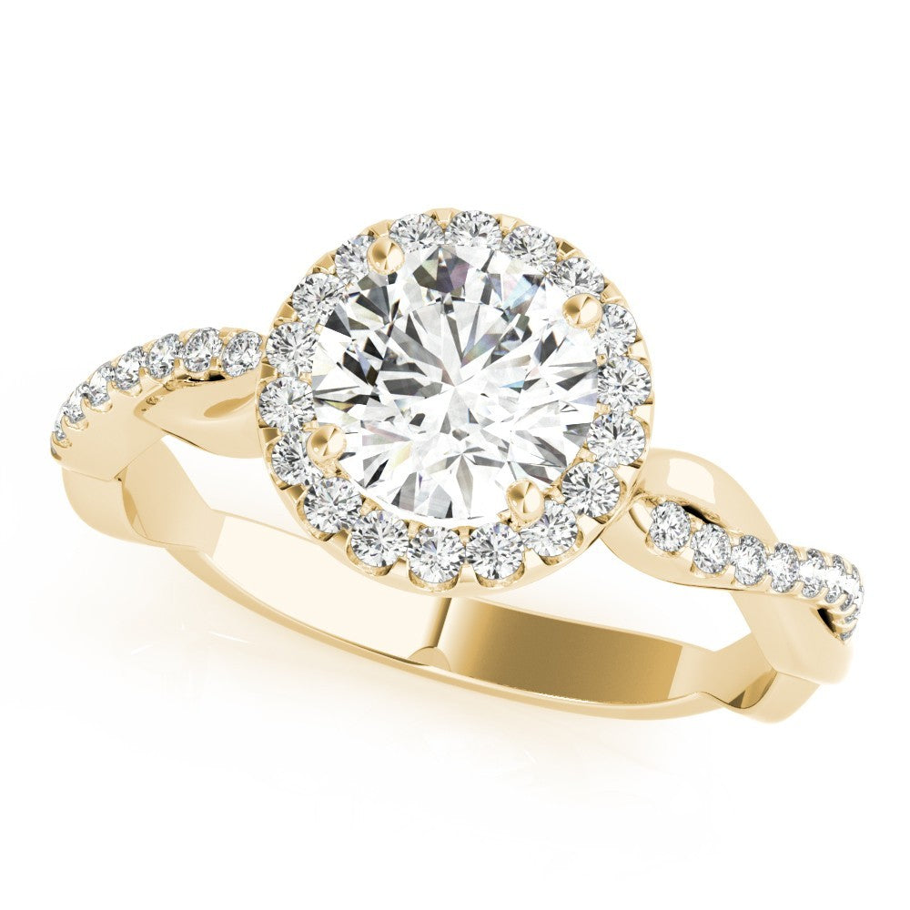 Lab-Grown Diamond Halo Engagement Ring in Platinum