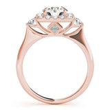 Lab Grown Round Diamond Halo Engagement Ring