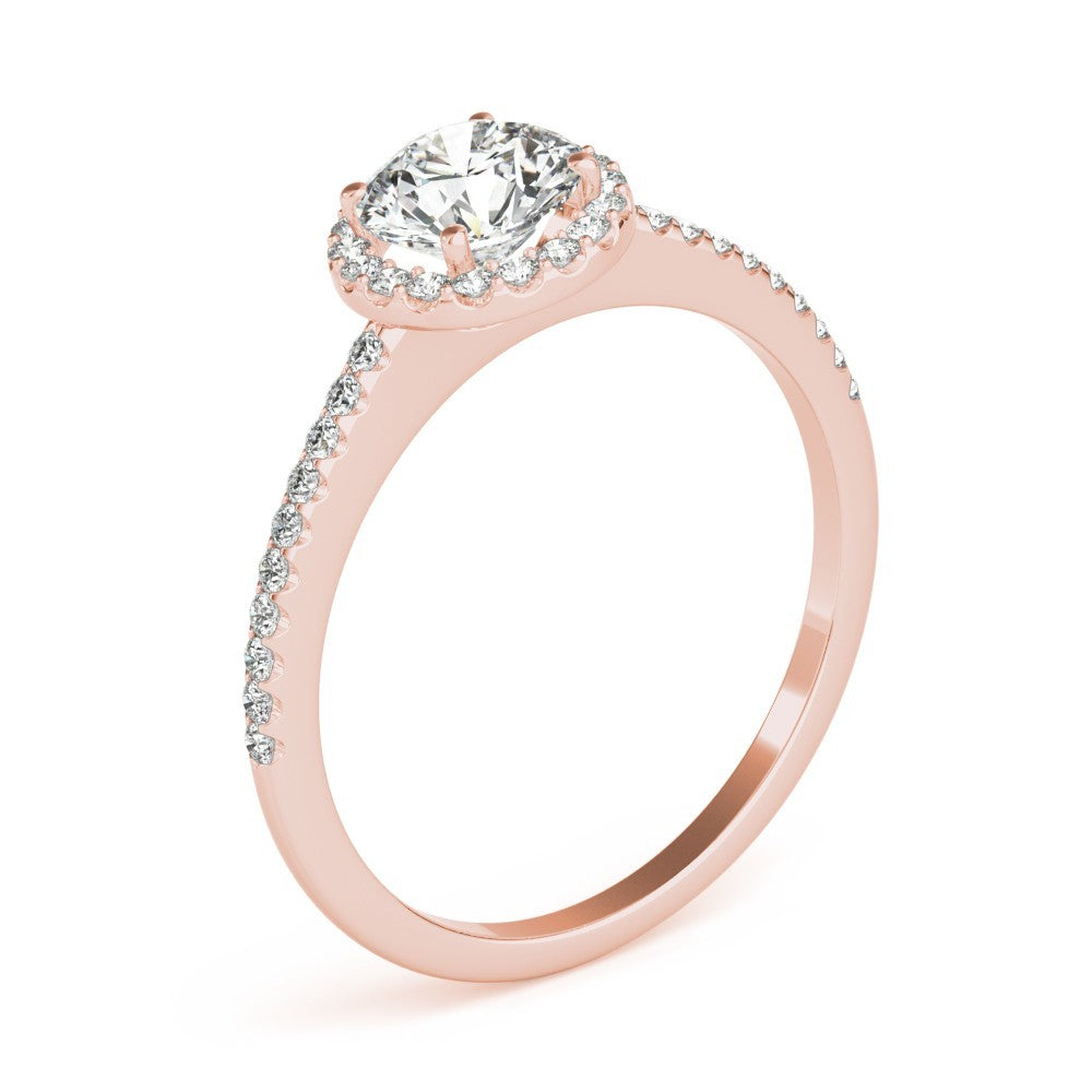 Lab-Grown Diamond Halo Engagement Ring in Platinum