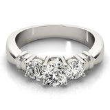 2.00Ct Lab Grown Round Diamond 3 Stone Engagement Ring Solid 950 Platinum