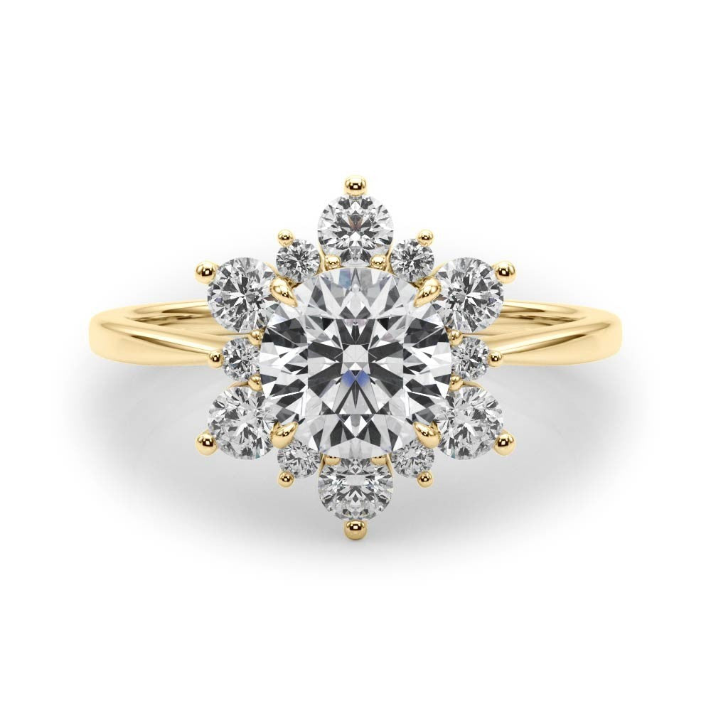 Lab-Grown Diamond Halo Engagement Ring in Platinum