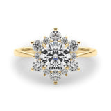 Lab-Grown Diamond Halo Engagement Ring in Platinum