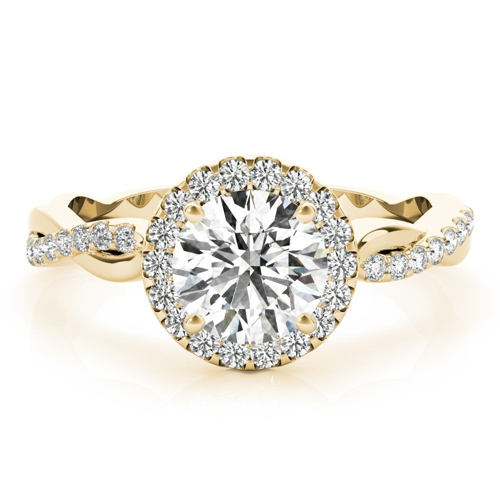 Lab-Grown Diamond Halo Engagement Ring in Platinum