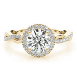 Lab-Grown Diamond Halo Engagement Ring in Platinum