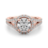 Lab-Grown Diamond Halo Engagement Ring