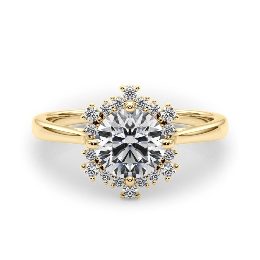 Lab-Grown Diamond Halo Engagement Ring in Platinum