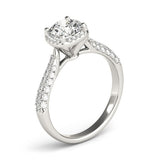 Lab Grown Round Diamond Halo Engagement Ring