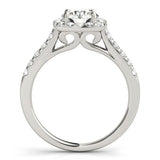 Lab Grown Round Diamond Halo Engagement Ring