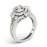 Lab Grown Round Diamond Halo Engagement Ring