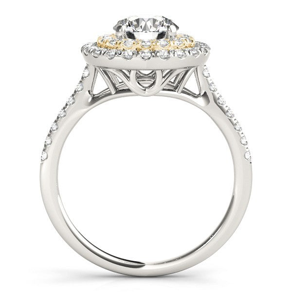 Lab Grown Round Diamond Halo Engagement Ring